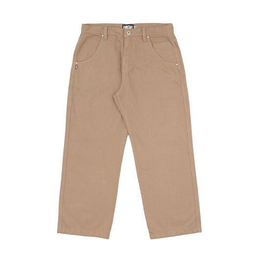 Jeans Pants Logo Line Beige