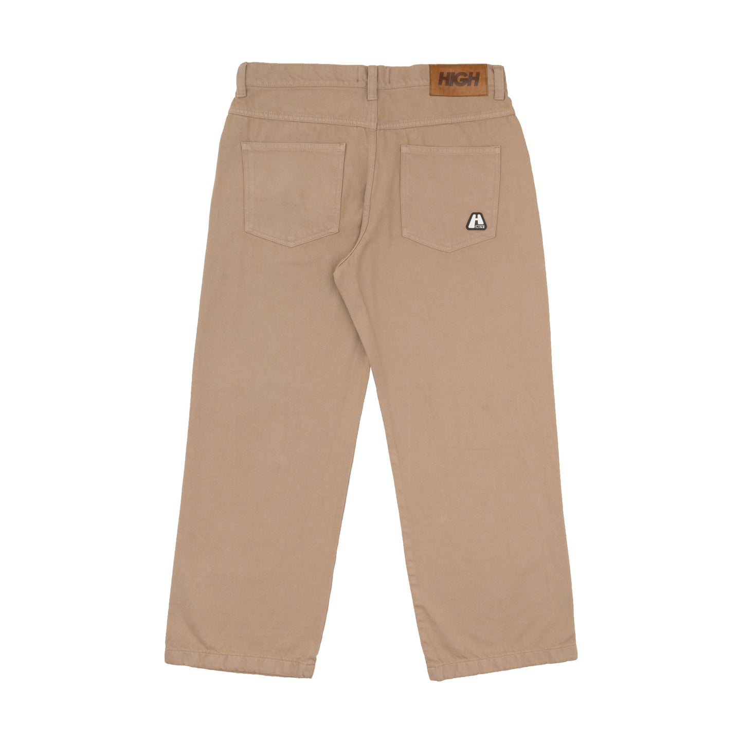 Jeans Pants Logo Line Beige