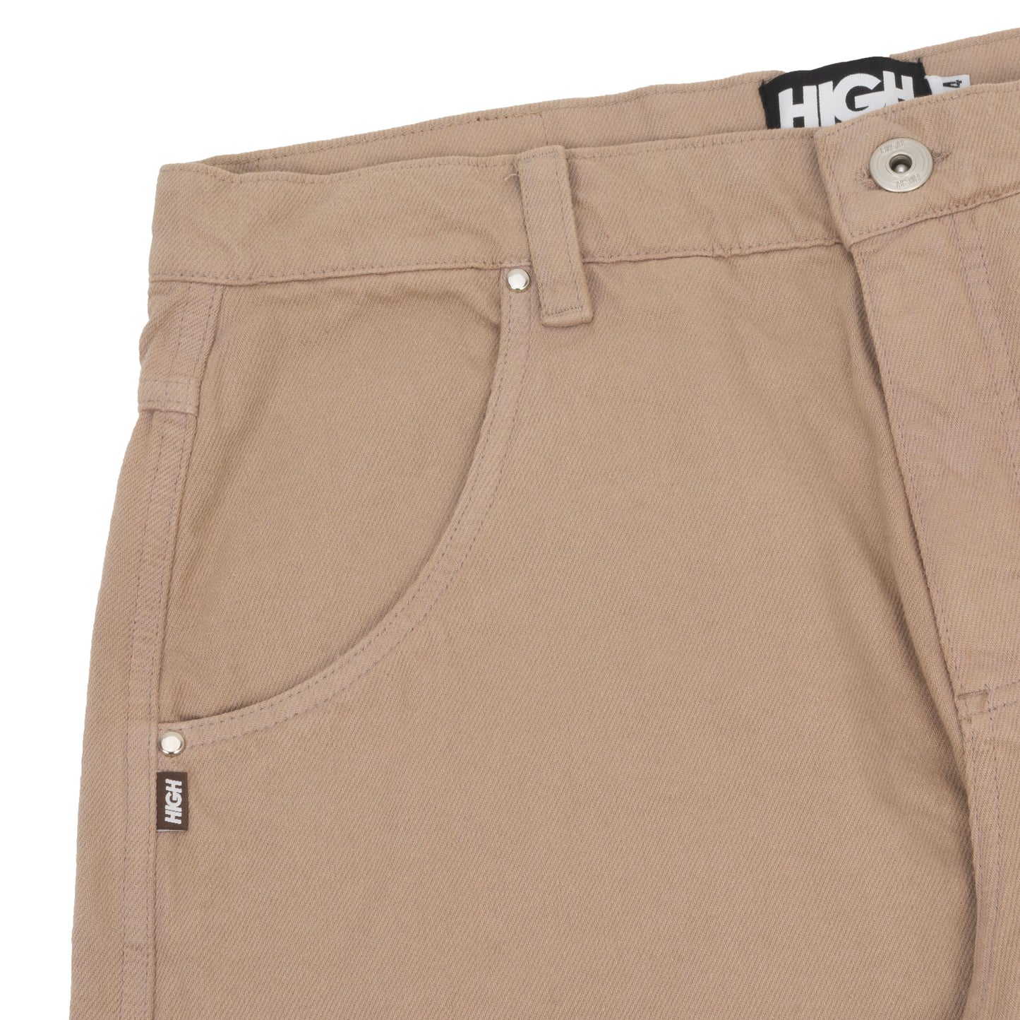 Jeans Pants Logo Line Beige