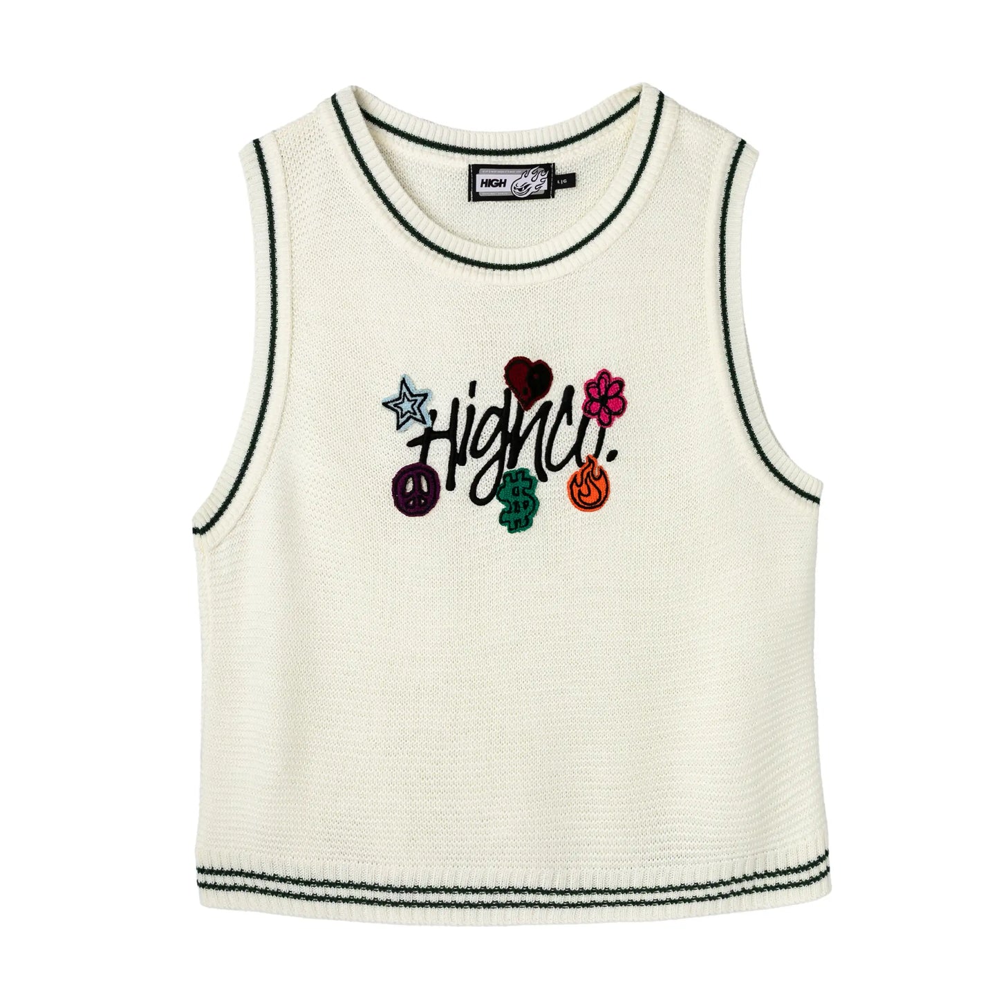Knitted Girlz Vest White