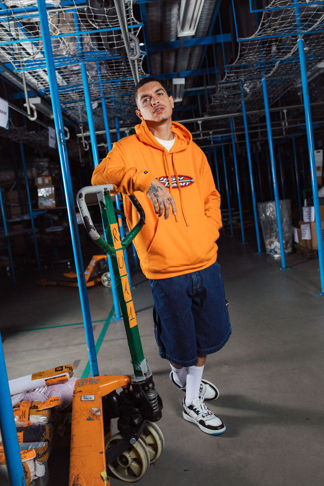 TJ x HIGH Hoodie Arrow Orange