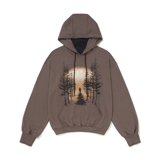 Mask Hoodie Overview Grey