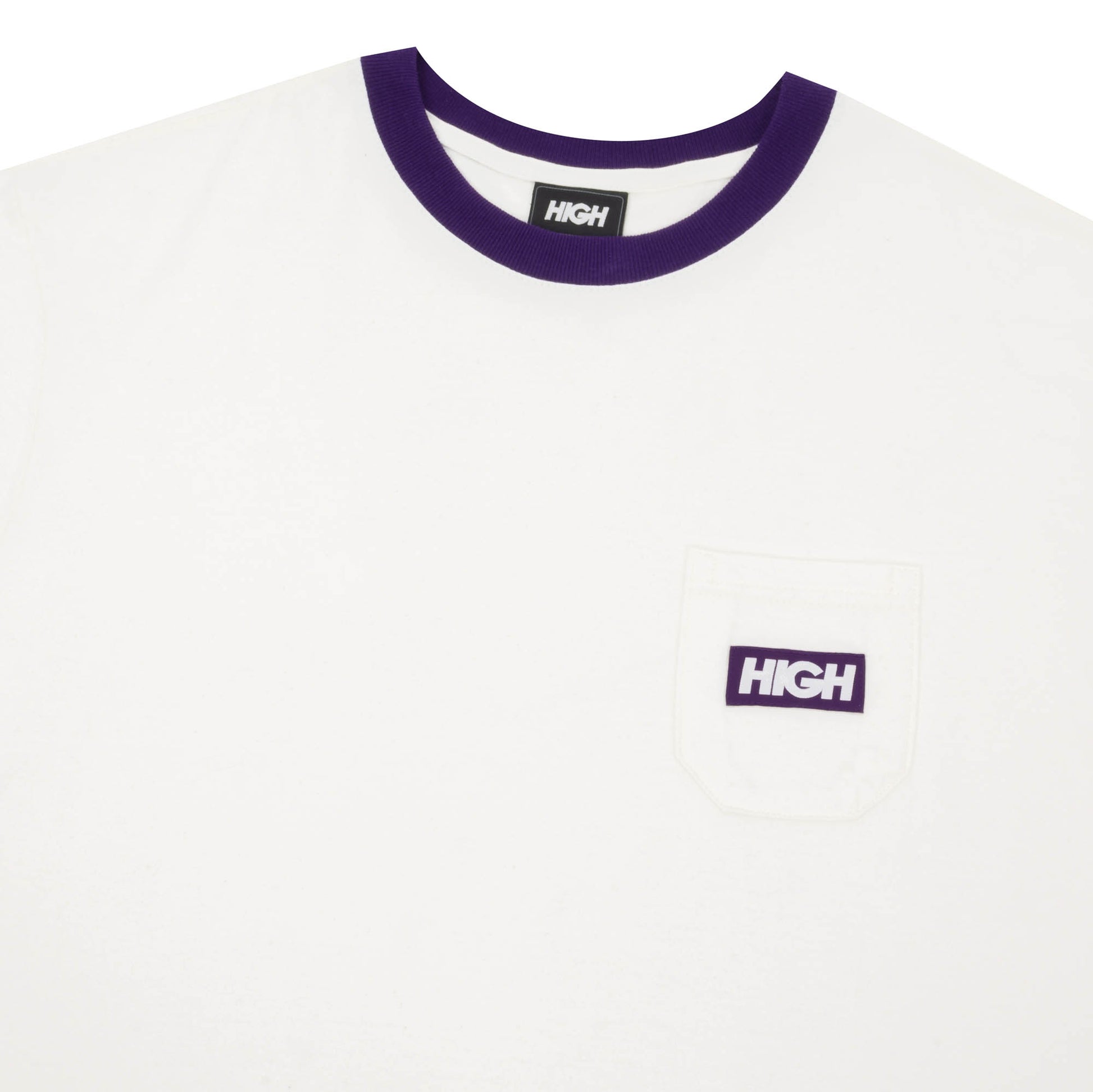 Pocket Tee White/Purple