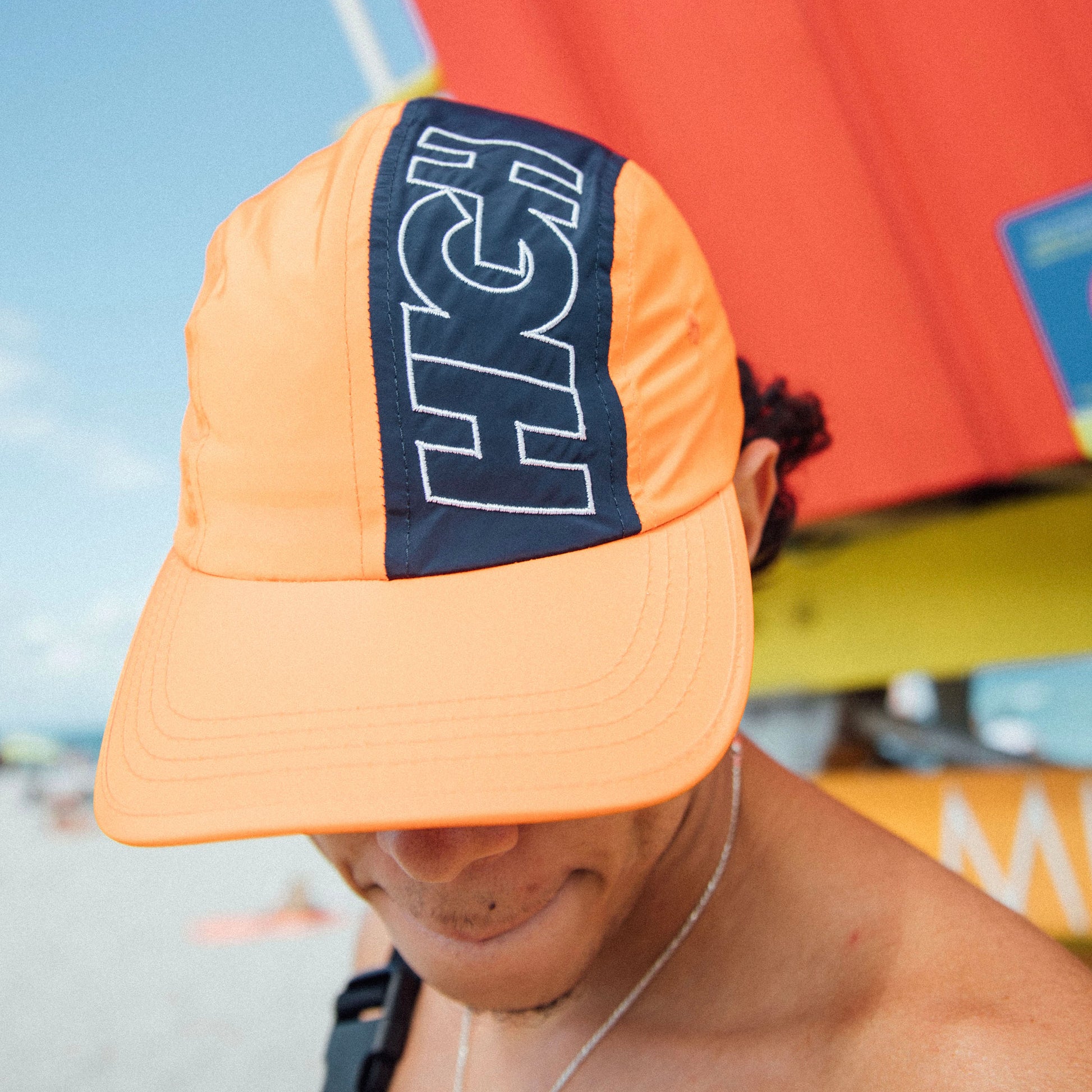 4 Panel Outline Logo Orange/Navy