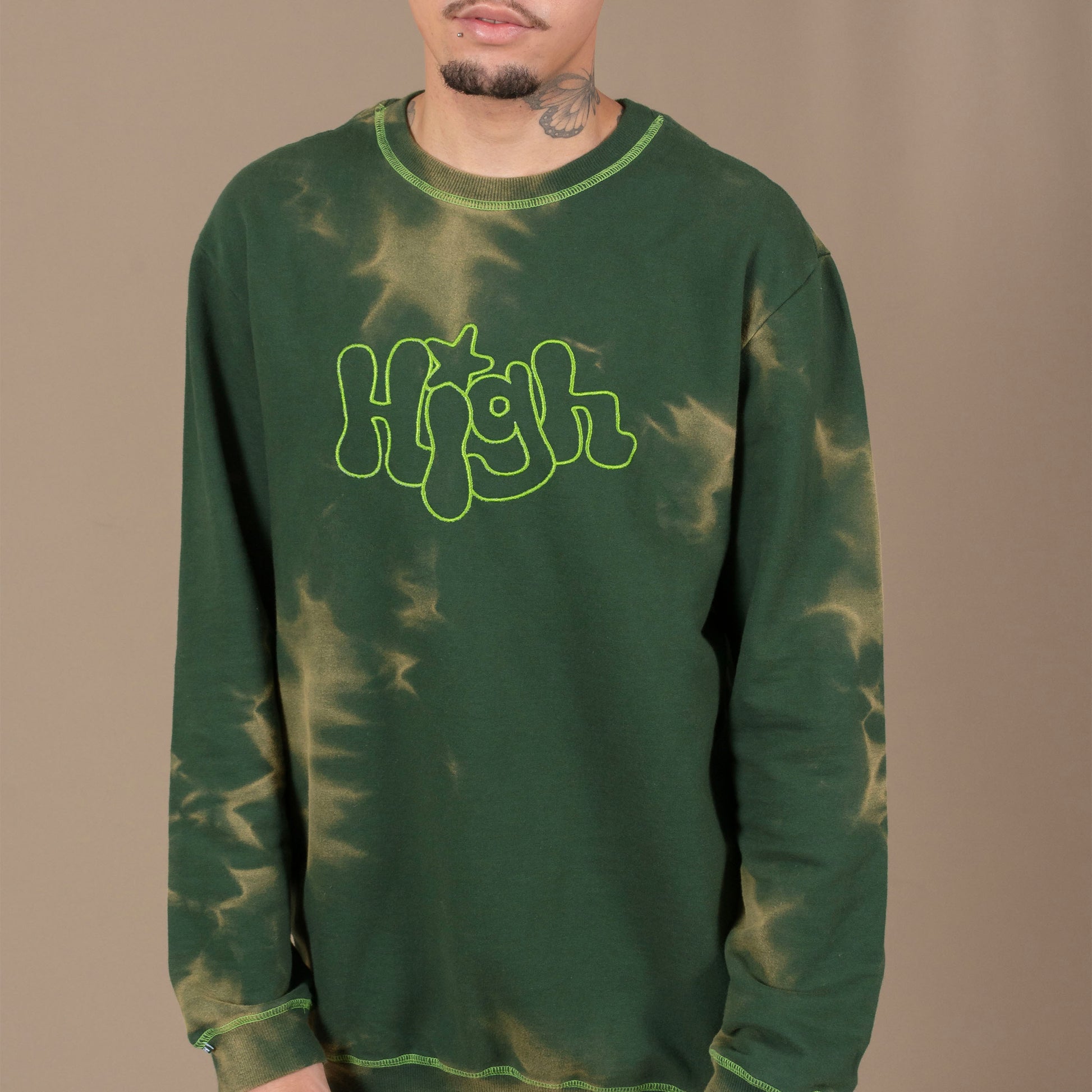 Dyed Crewneck Bubbly Green
