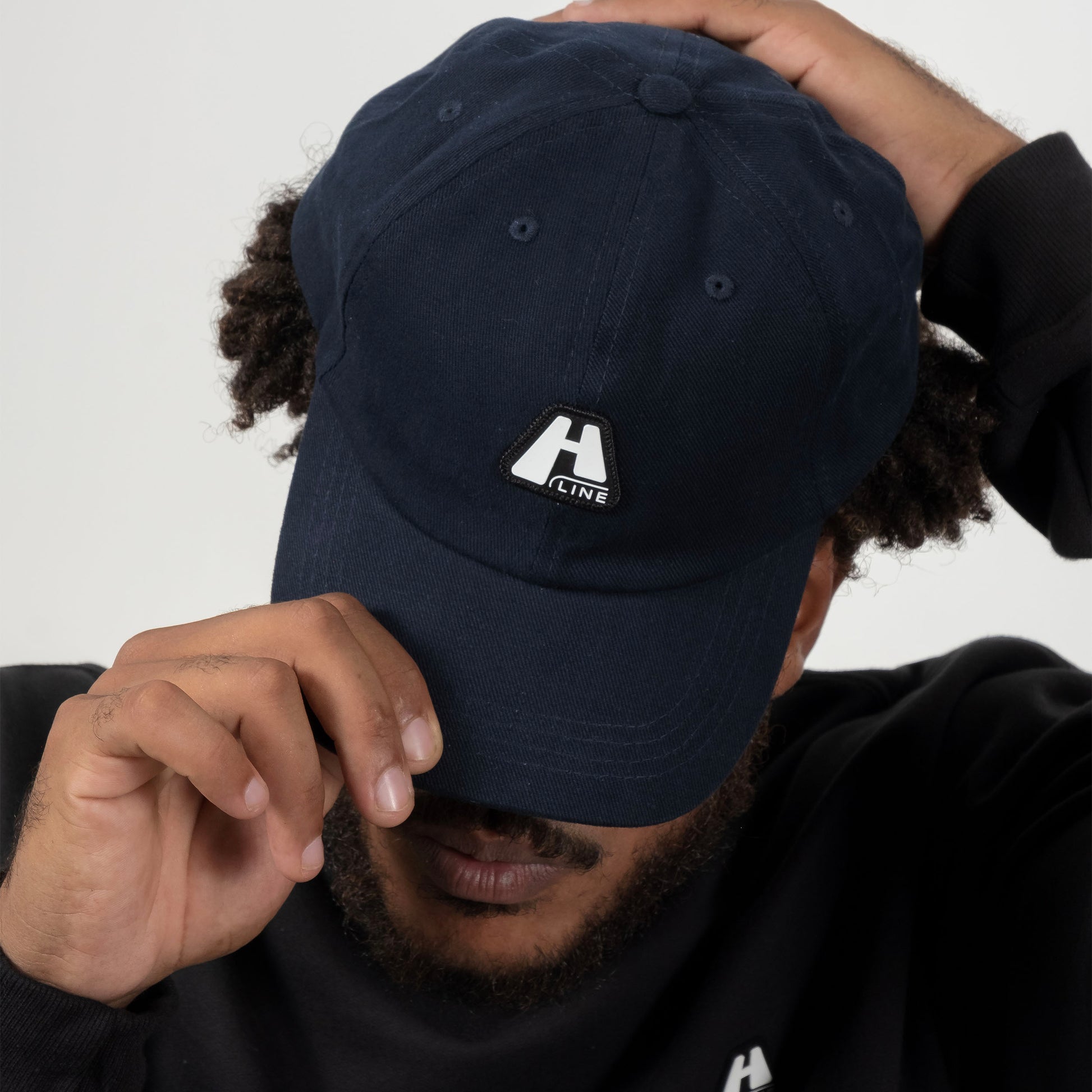 6 Panel Logo Line Navy