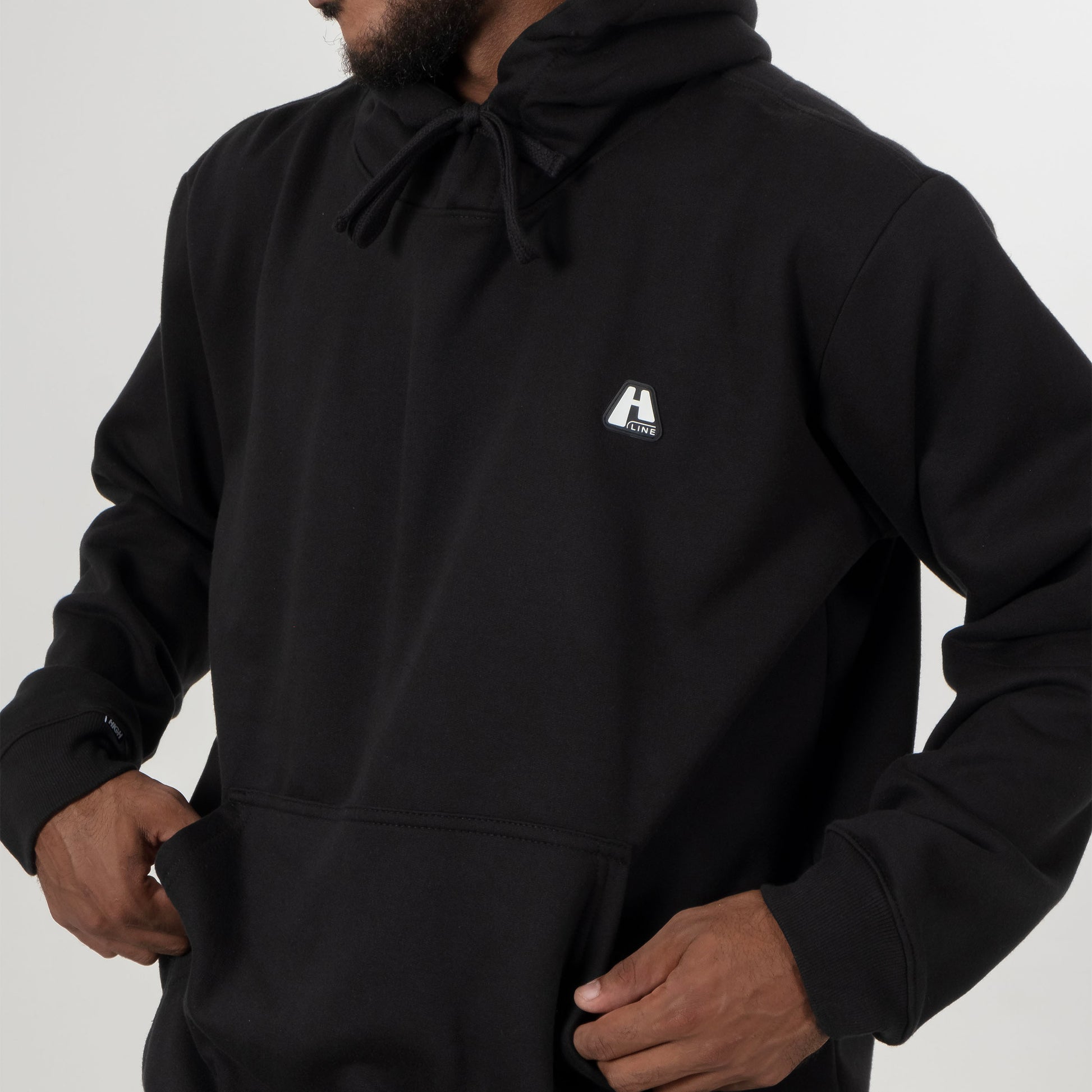 Hoodie Logo Line Black