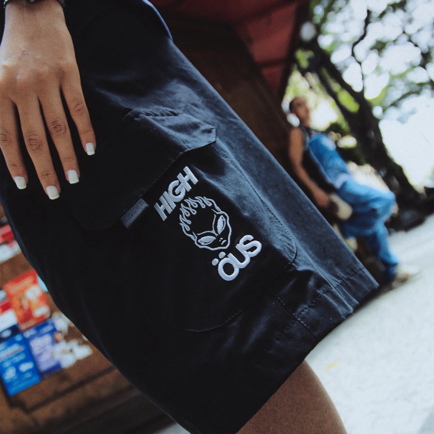 High &amp; ÖUS Nylon Shorts Black