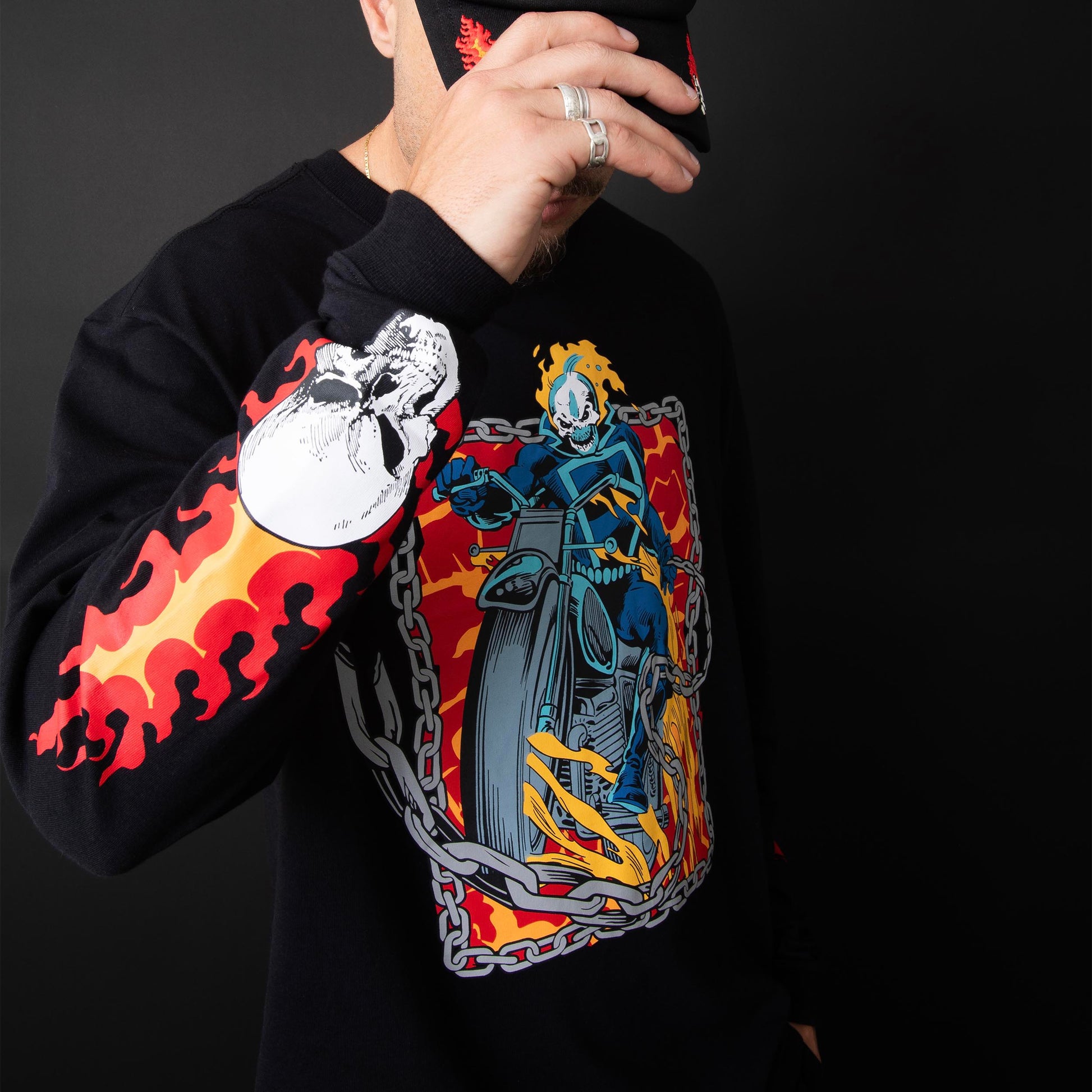 Longsleeve Ghost Rider Black