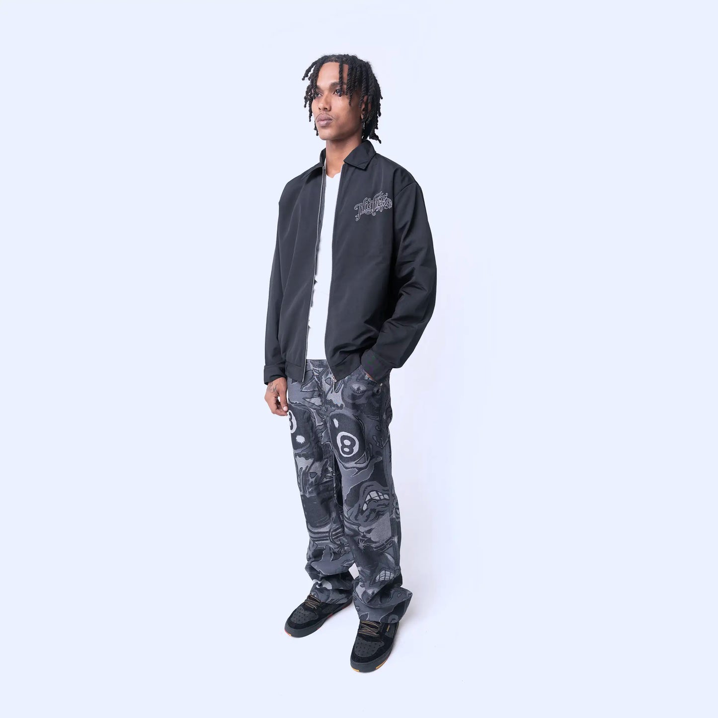 Jacquard Jacket Black