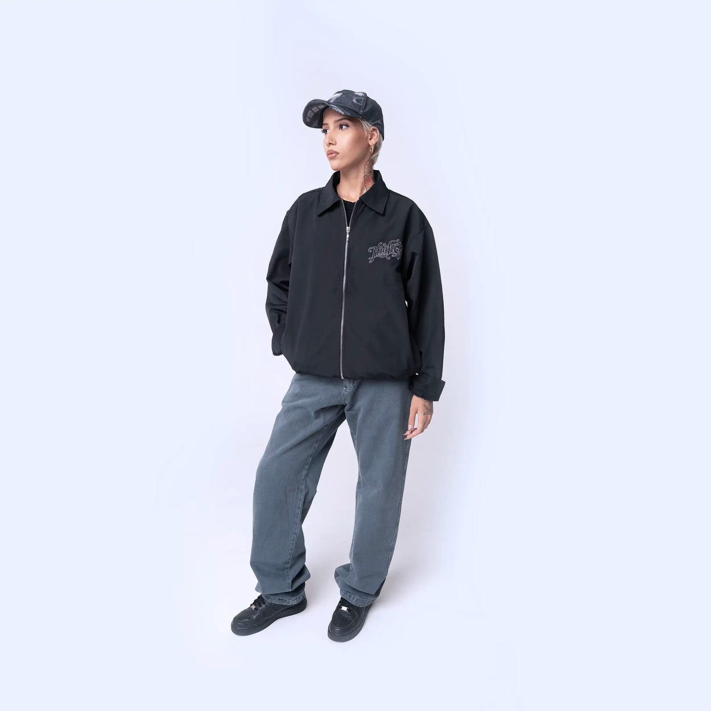 Denim Pants Minimal Patch Grey