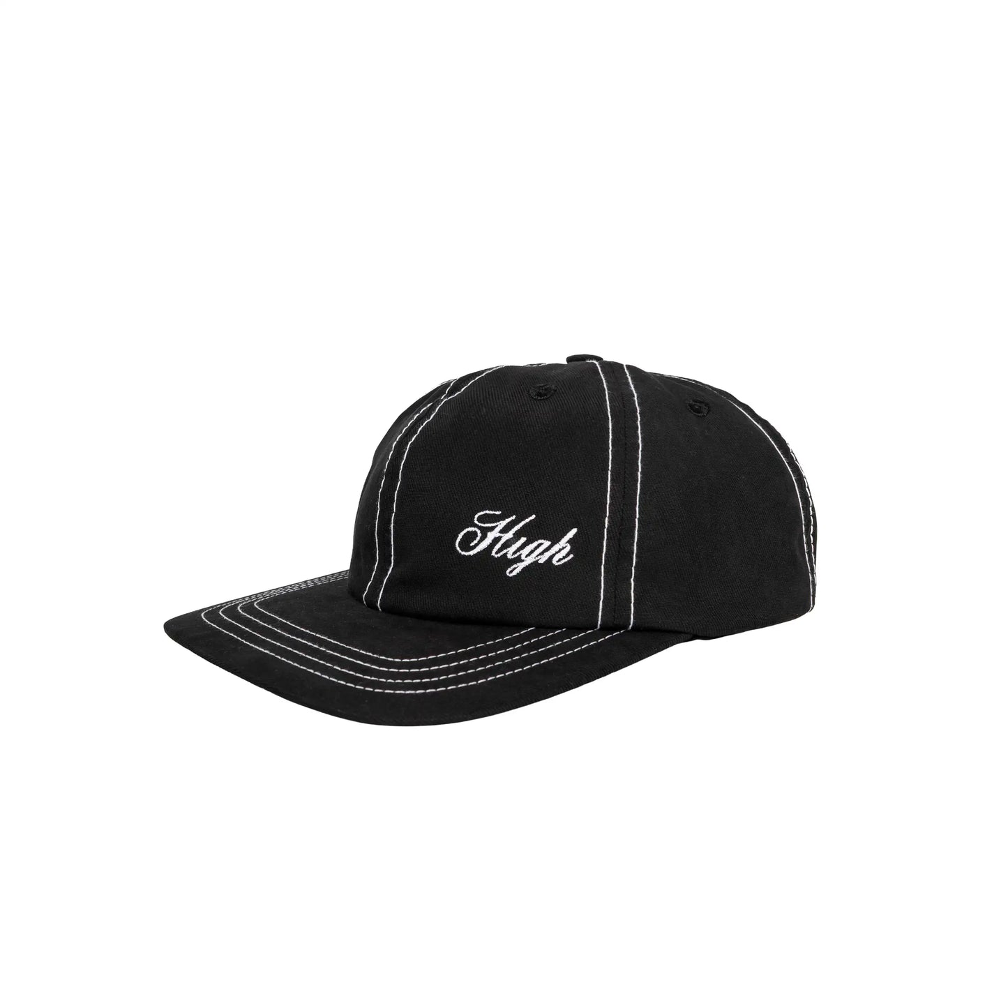 6 Panel Hat Ribbed Black