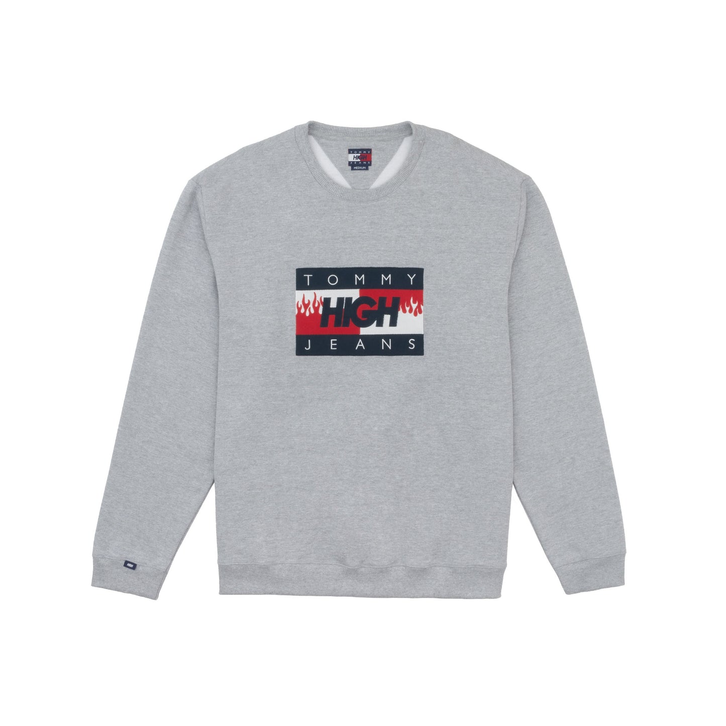 TJ x HIGH Crewneck Logo Heather Grey