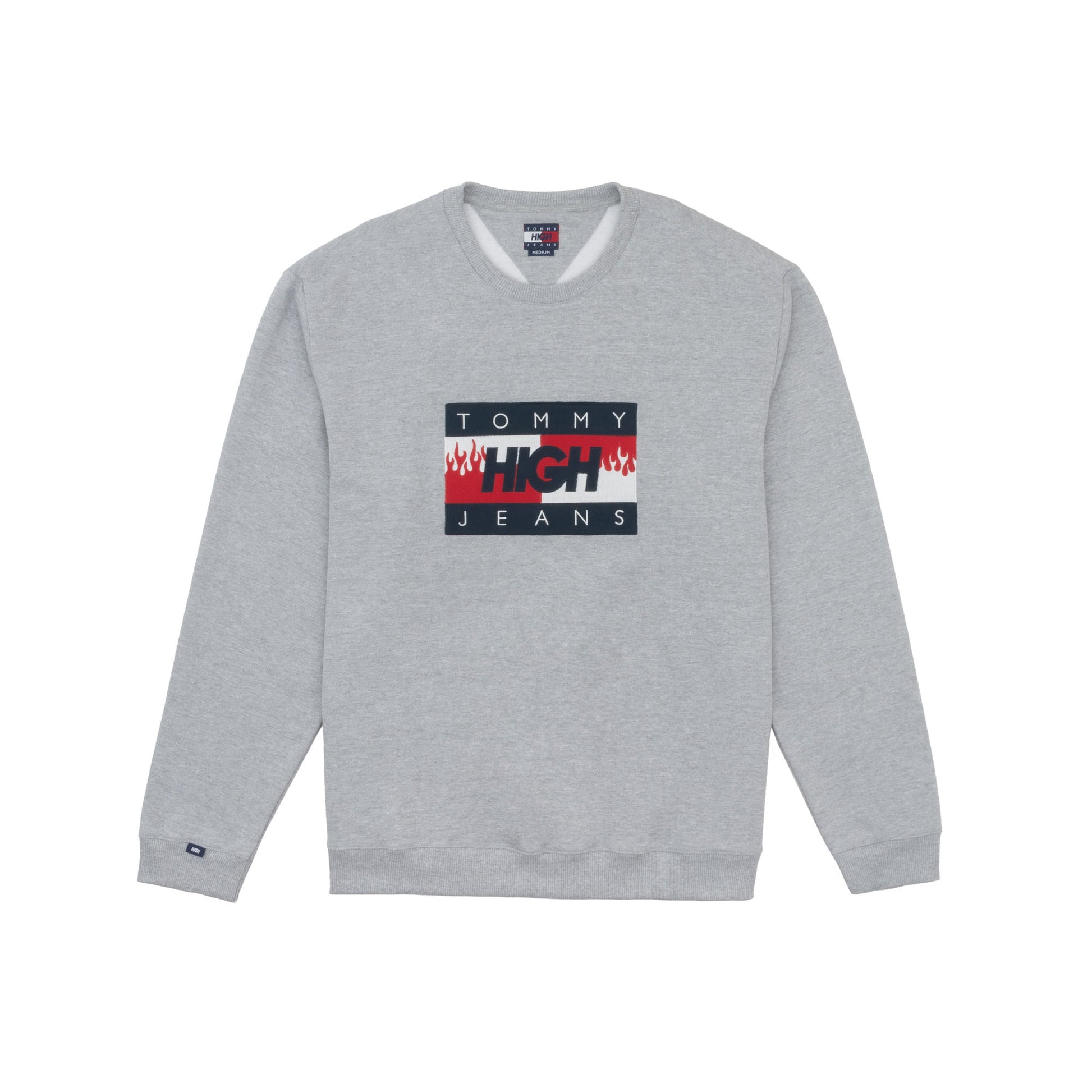 TJ x HIGH Crewneck Logo Heather Grey