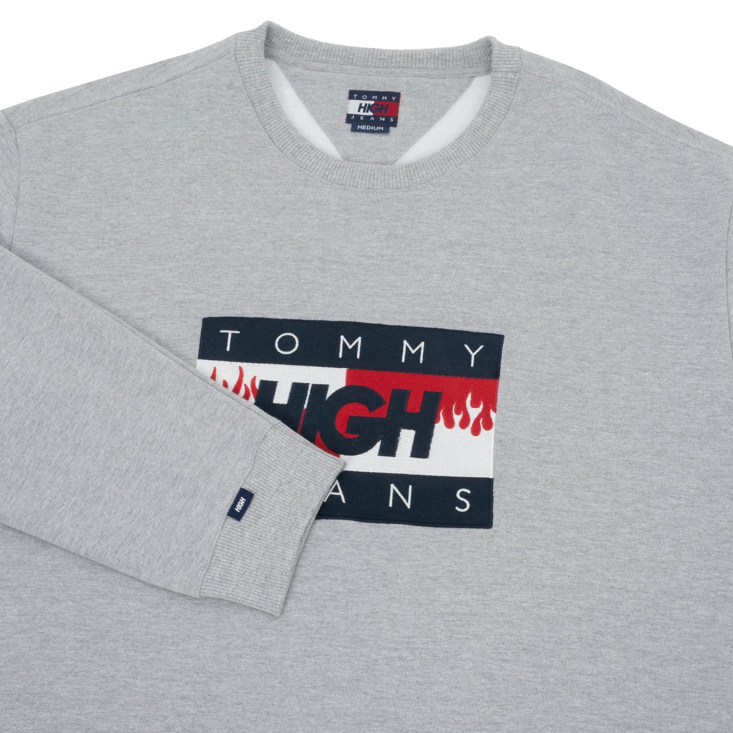 TJ x HIGH Crewneck Logo Heather Grey