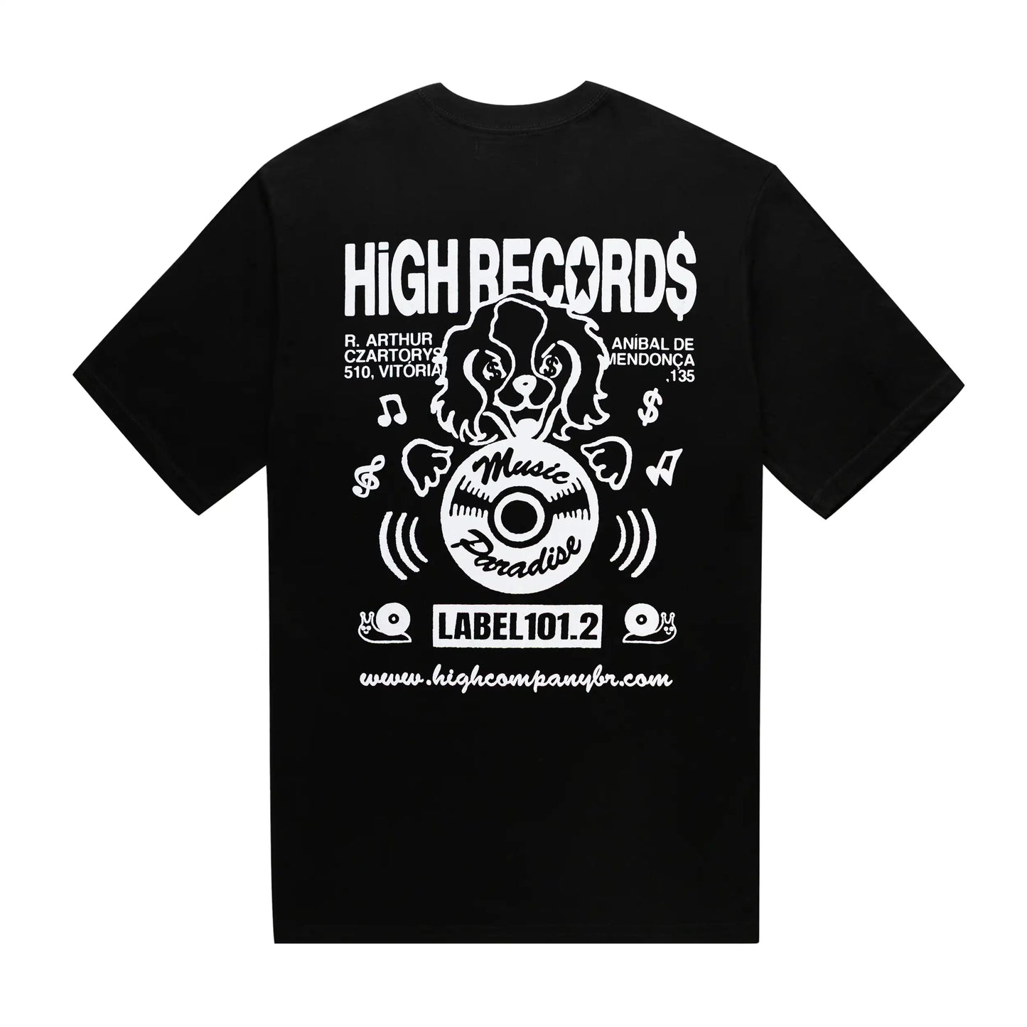 Records Tee Black
