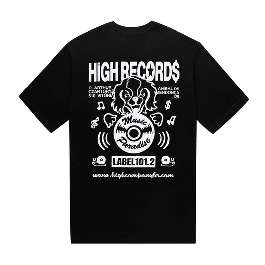 Records Tee Black