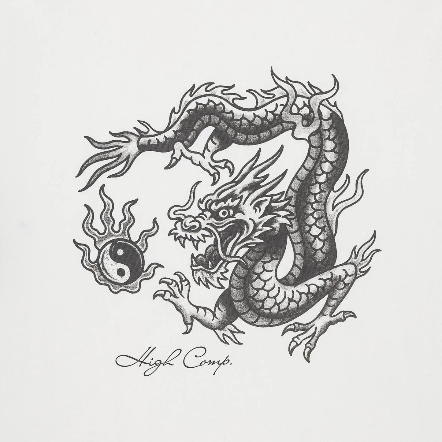 Tee Fire Dragon White