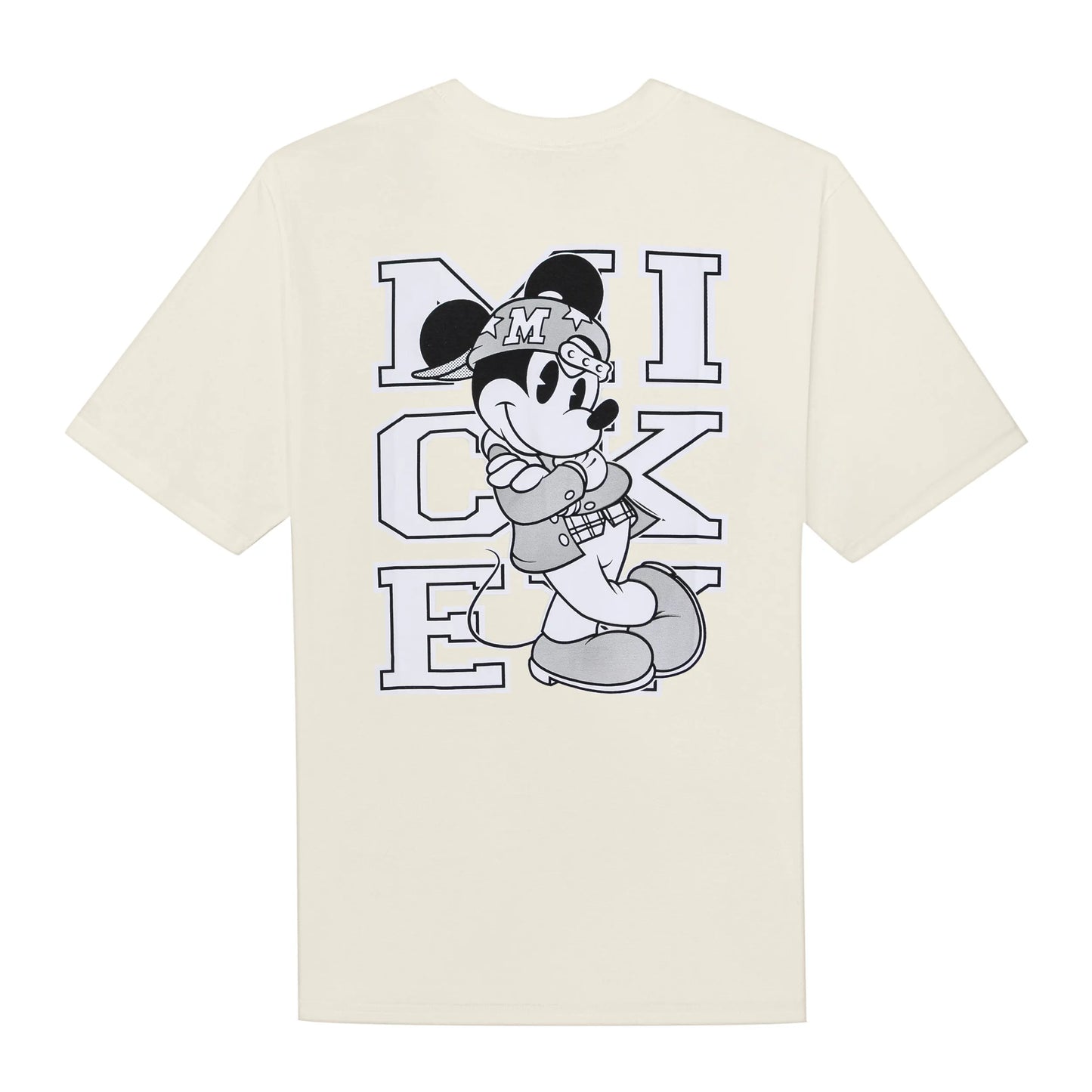 Tee Mickey Script White