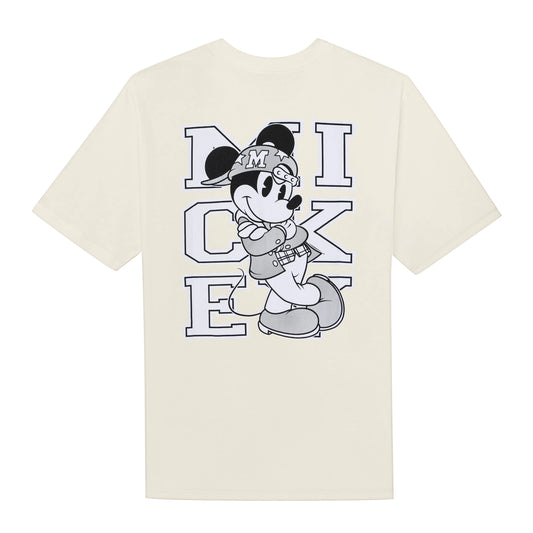 Tee Mickey Script White