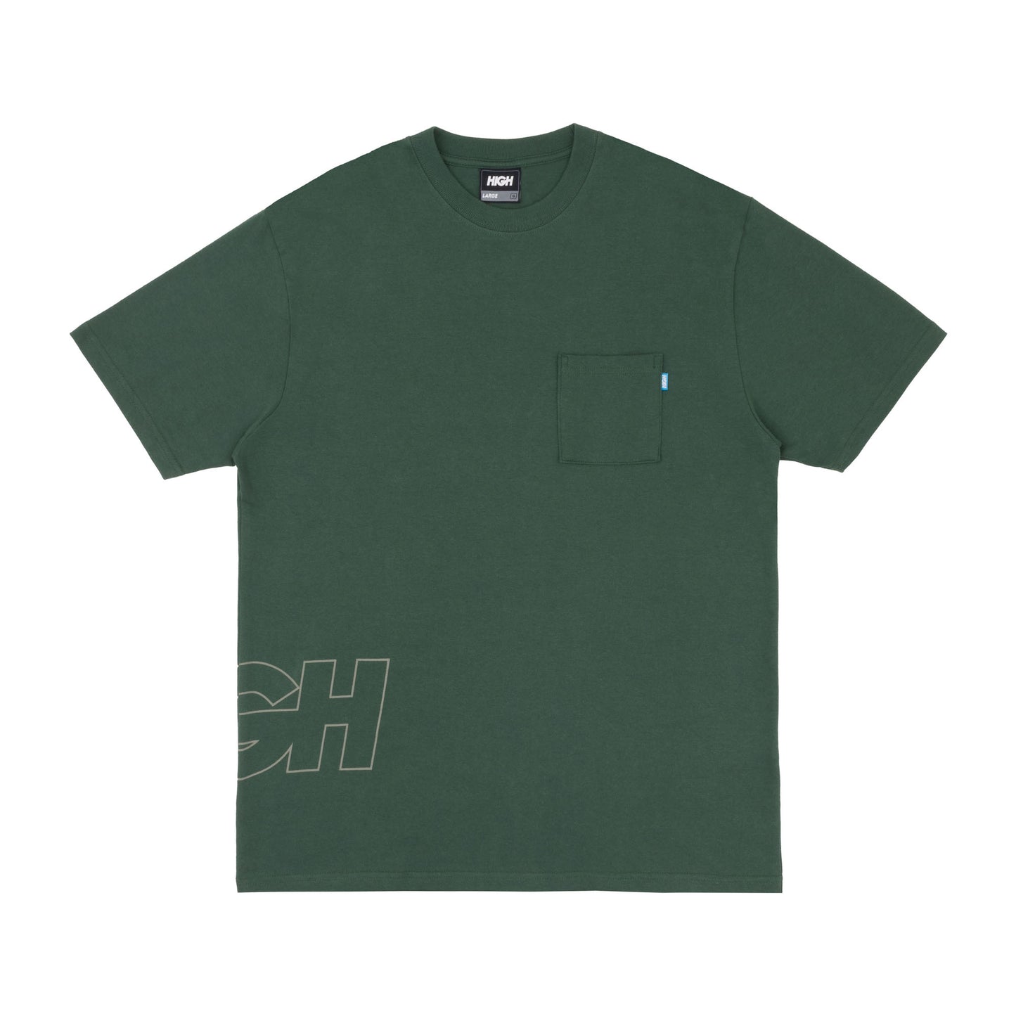 Work Tee Outline Logo Night Green