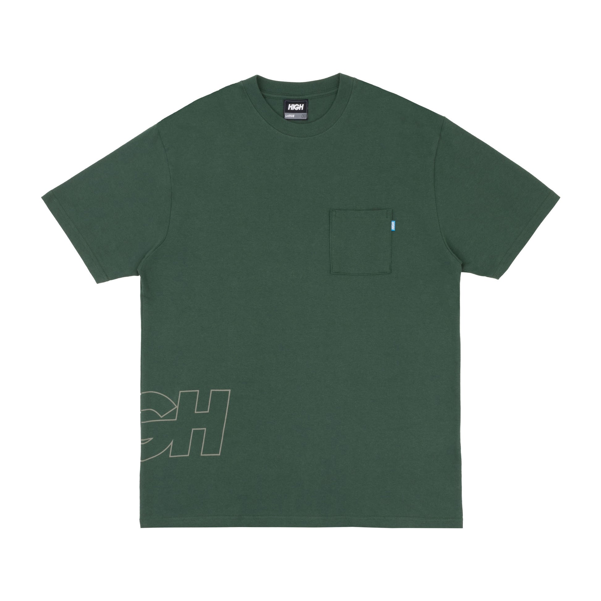Work Tee Outline Logo Night Green