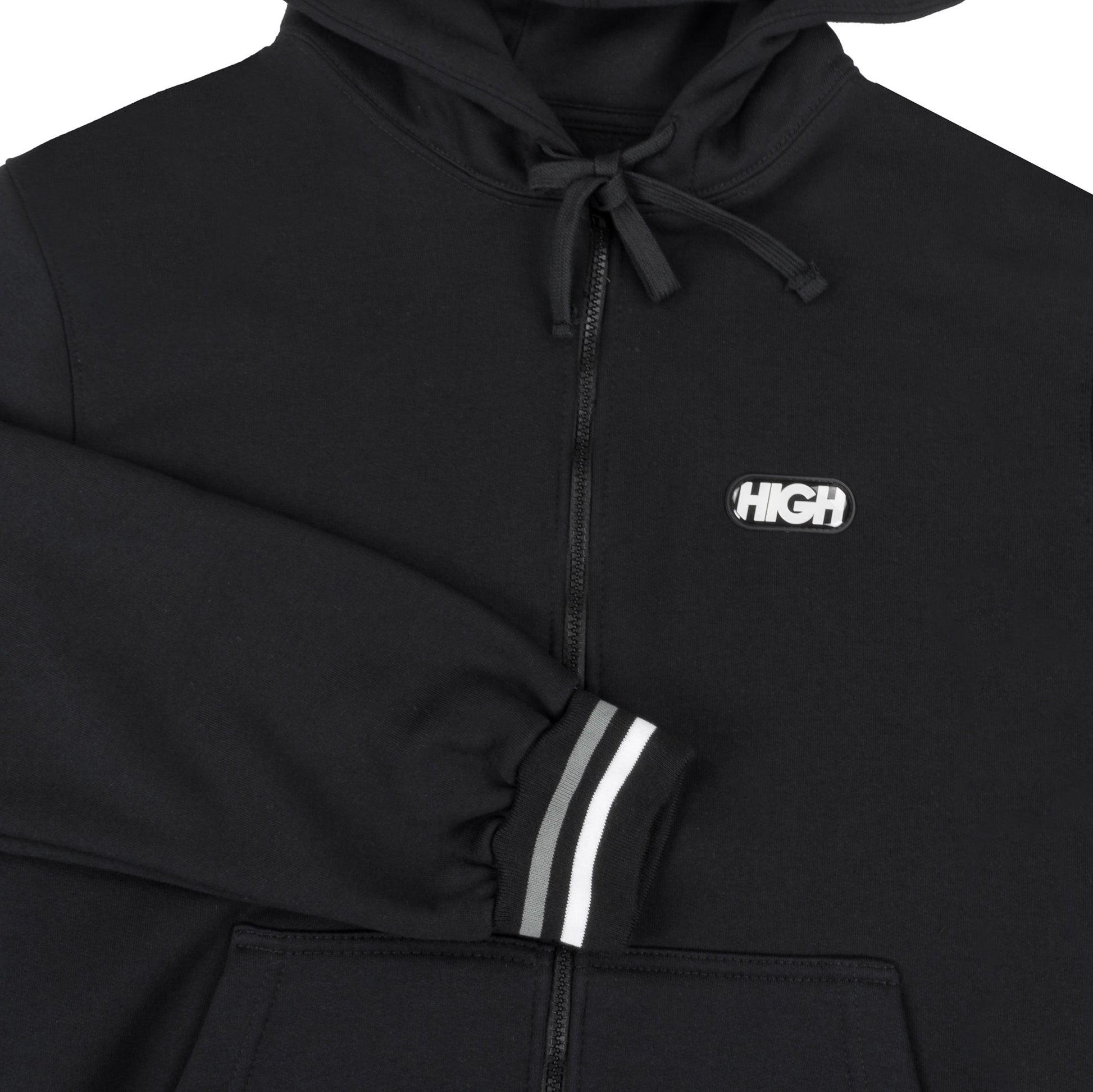 Zipped Hoodie Black