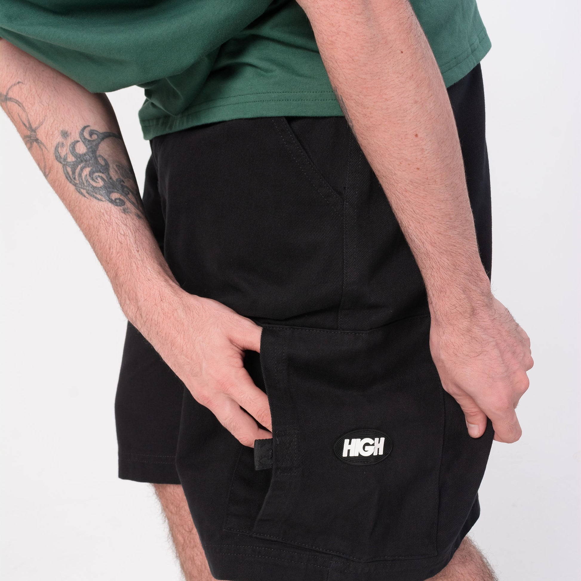 Cargo Twill Shorts Black