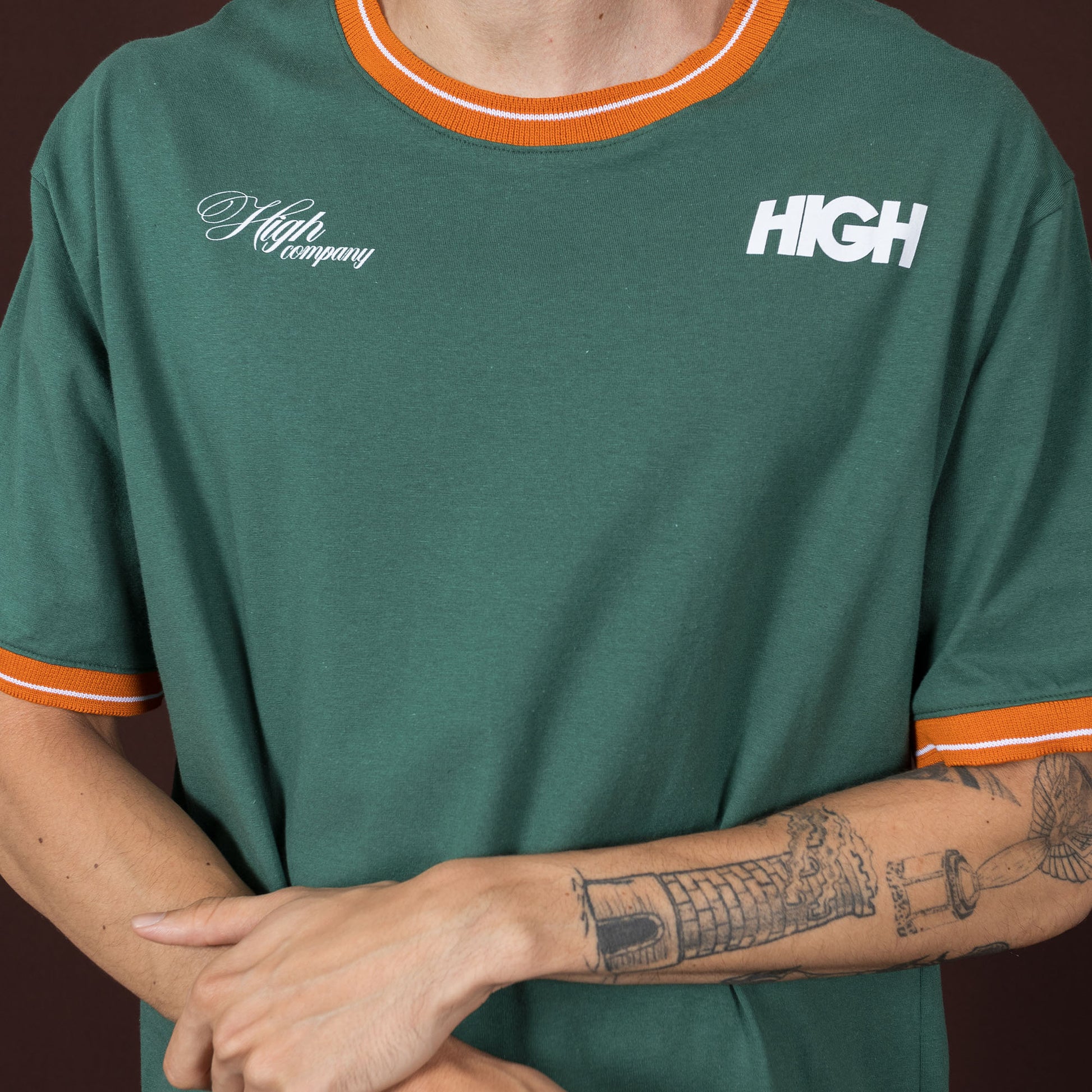 Tee Classy Green/ Orange