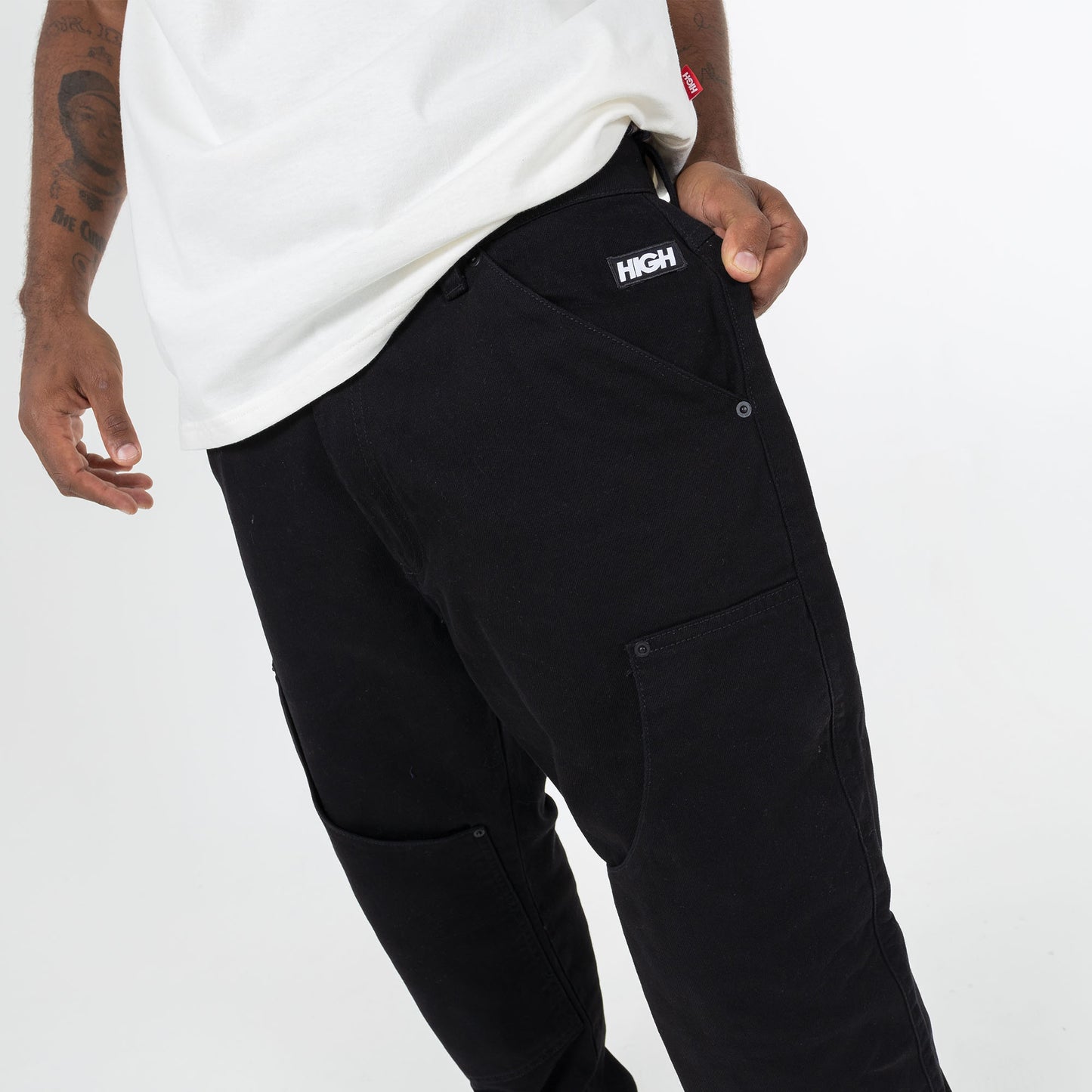 Double Knee 5 Pocket Black
