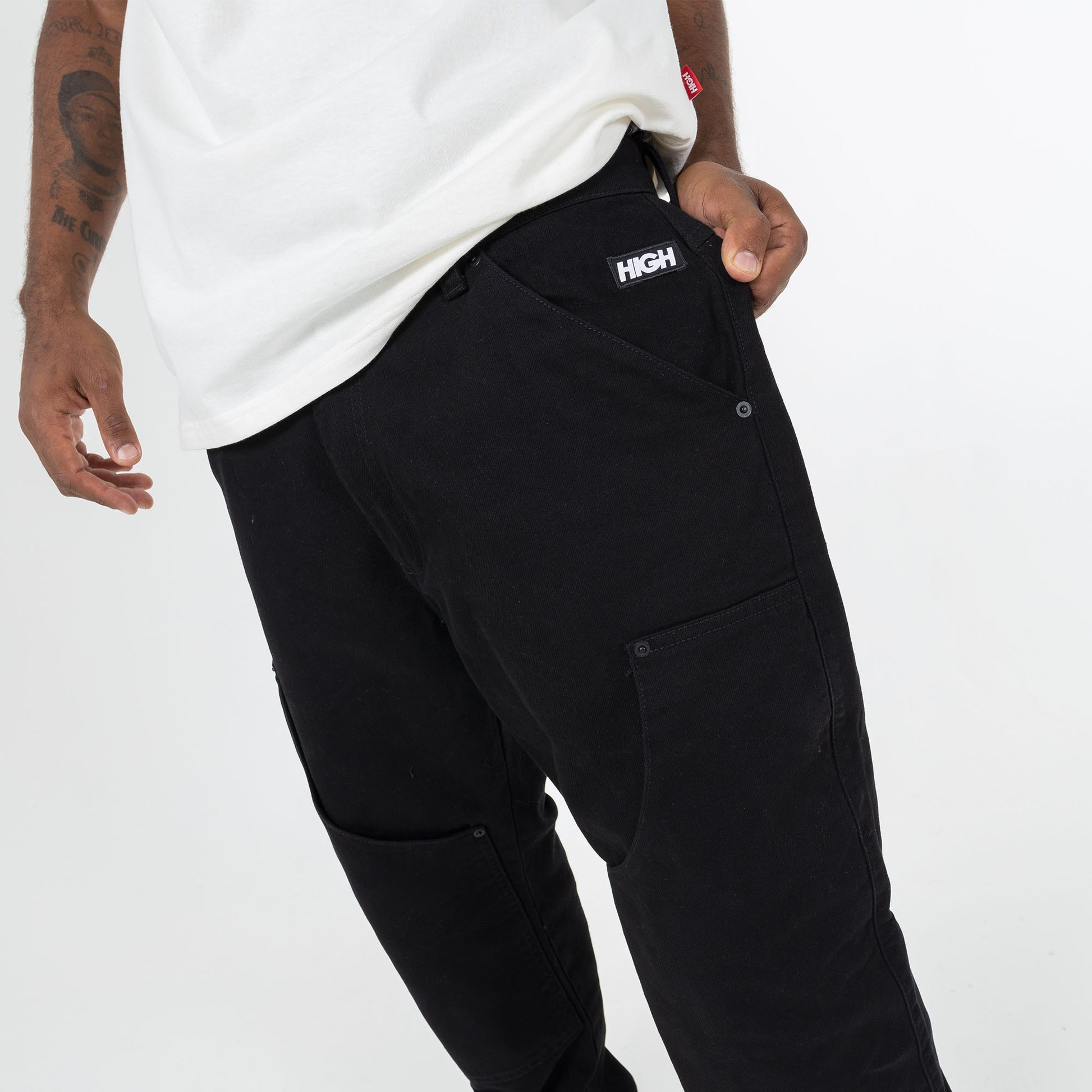 Double Knee 5 Pocket Black